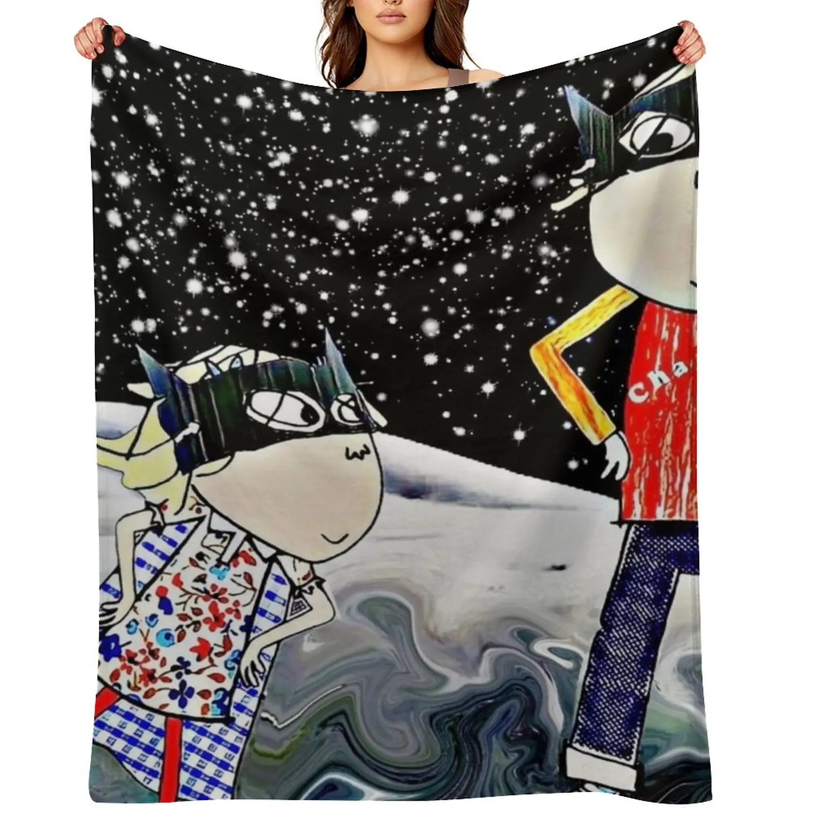 

Charlie and lola Throw Blanket Blankets For Sofas sofa bed Multi-Purpose Flannel Blankets