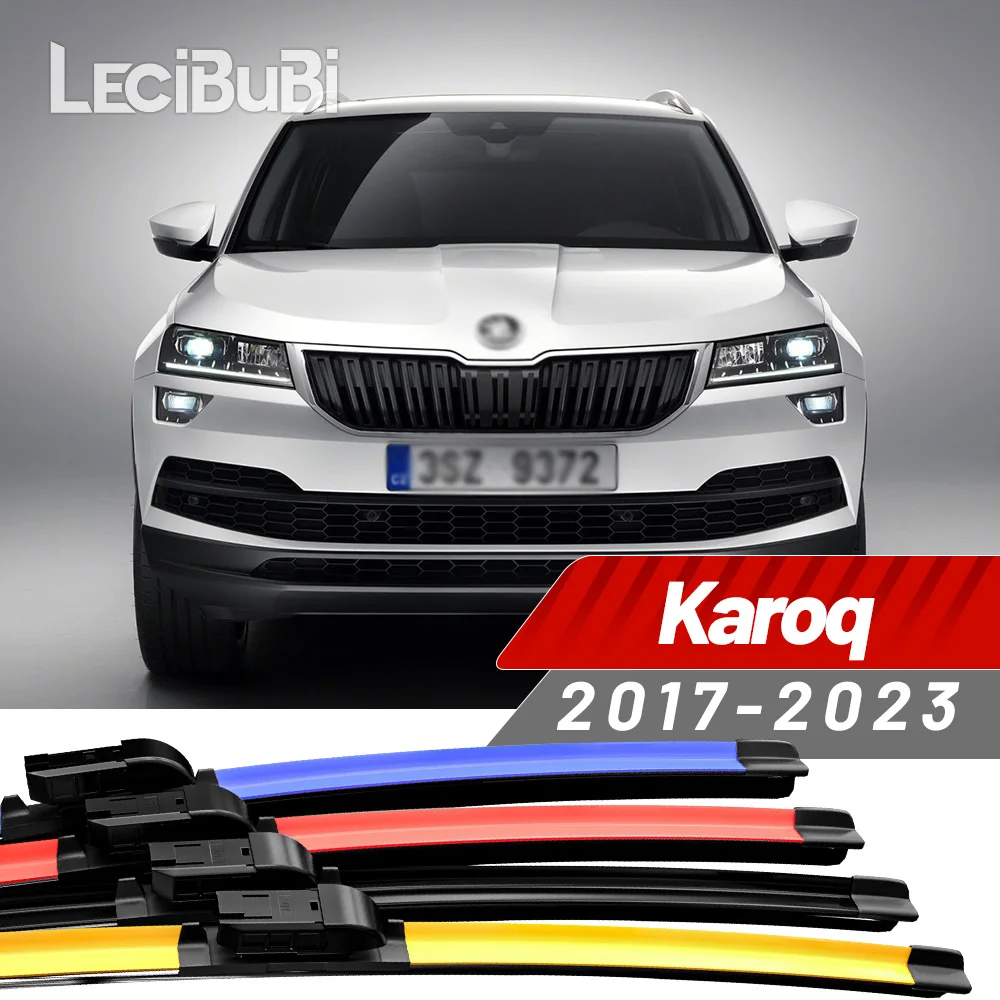 2 Stück für Skoda Karoq 2017–2023 2018 2019 2020 2021 2022 Frontscheibenwischerblätter Scheibenwischer