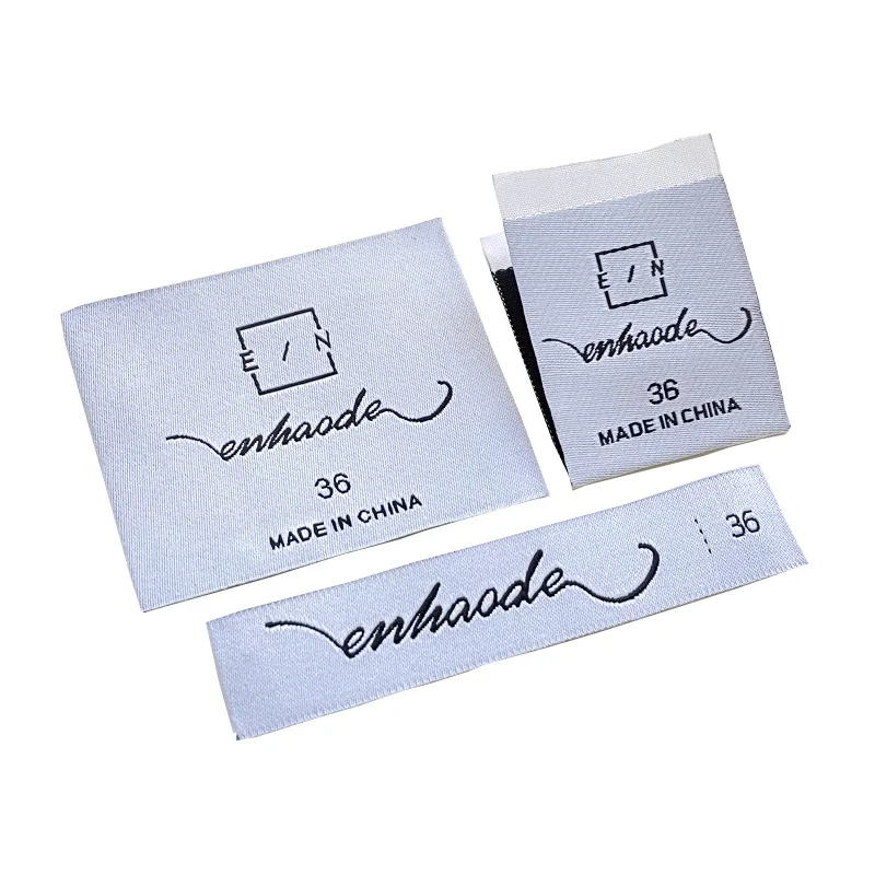 Customized 1000Pcs/lot high quality woven label clothing clothes shoes bags jeans