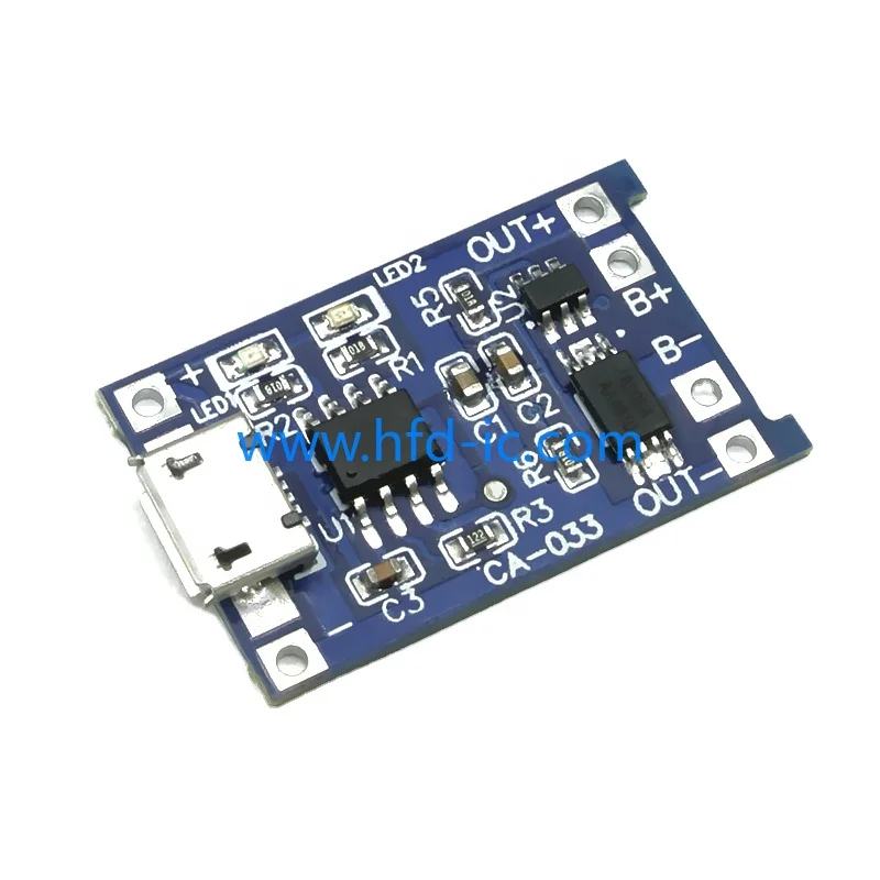 CA-033 Micro Type-c USB 5V Charging Board With Protection Dual Functions 1A Li-ion Lithium Battery Charger Module 18650 TP4056