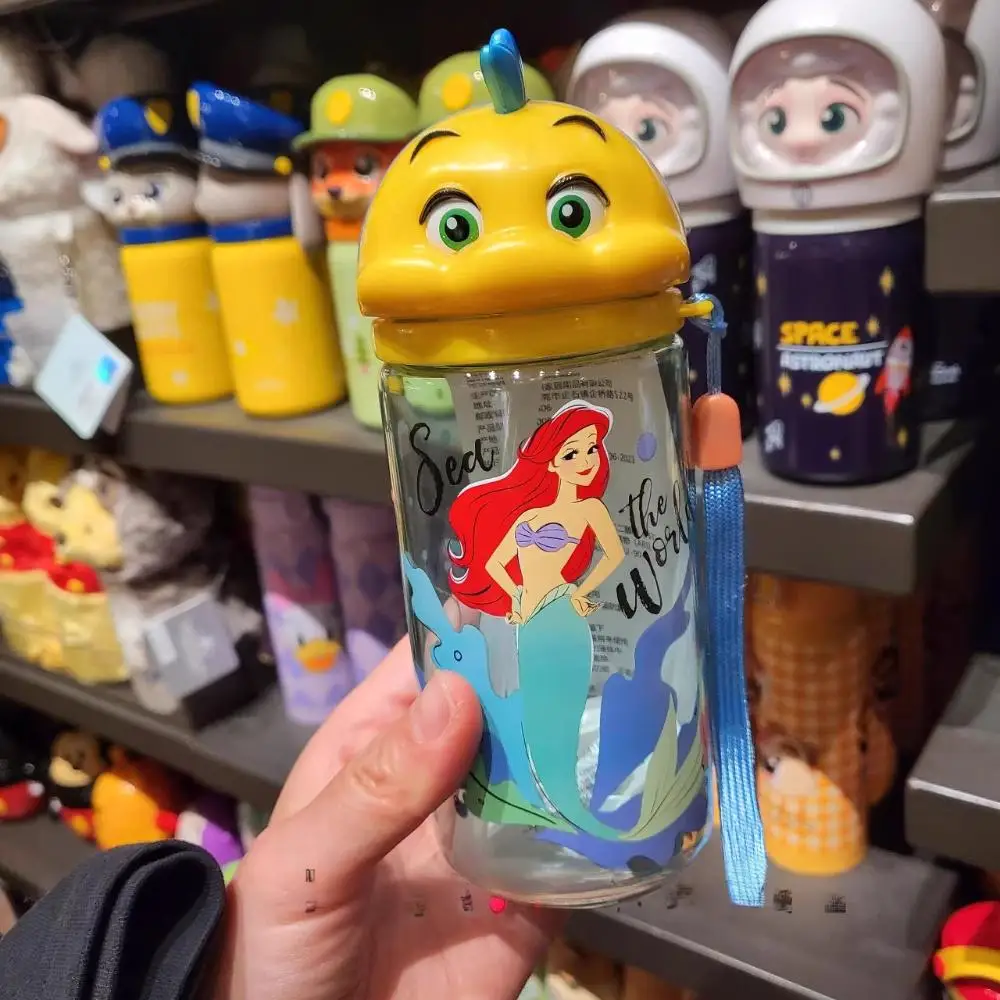 Shanghai Disney Mickey Stitch Cartoon Charakter Stroh Kaltwasser Tasse Kindergeburtstagsgeschenk