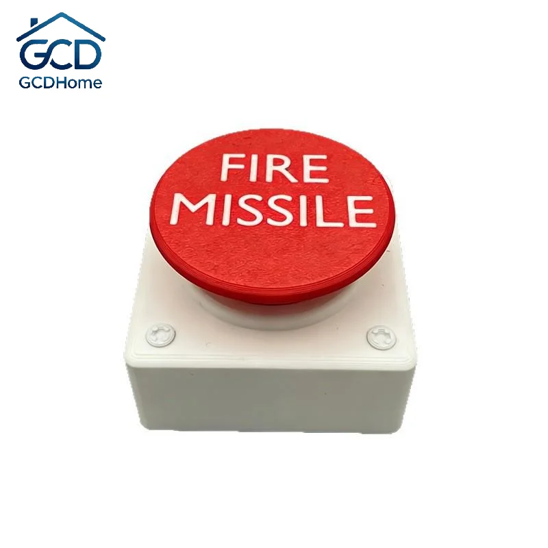 Toilet Button Cover 3D Printed PLA Eco Friendly Funny Fire Missile Design Novelty Home Restroom Decor Gift 1Pcs