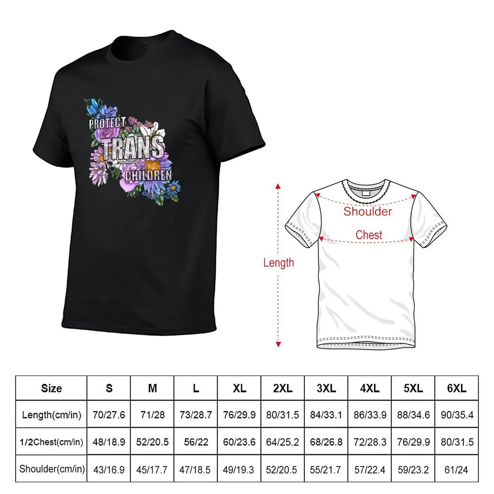 New Protect Trans Children Flowers 2023 T-Shirt Anime t-shirt kawaii clothes sublime t shirt T-shirts for men cotton