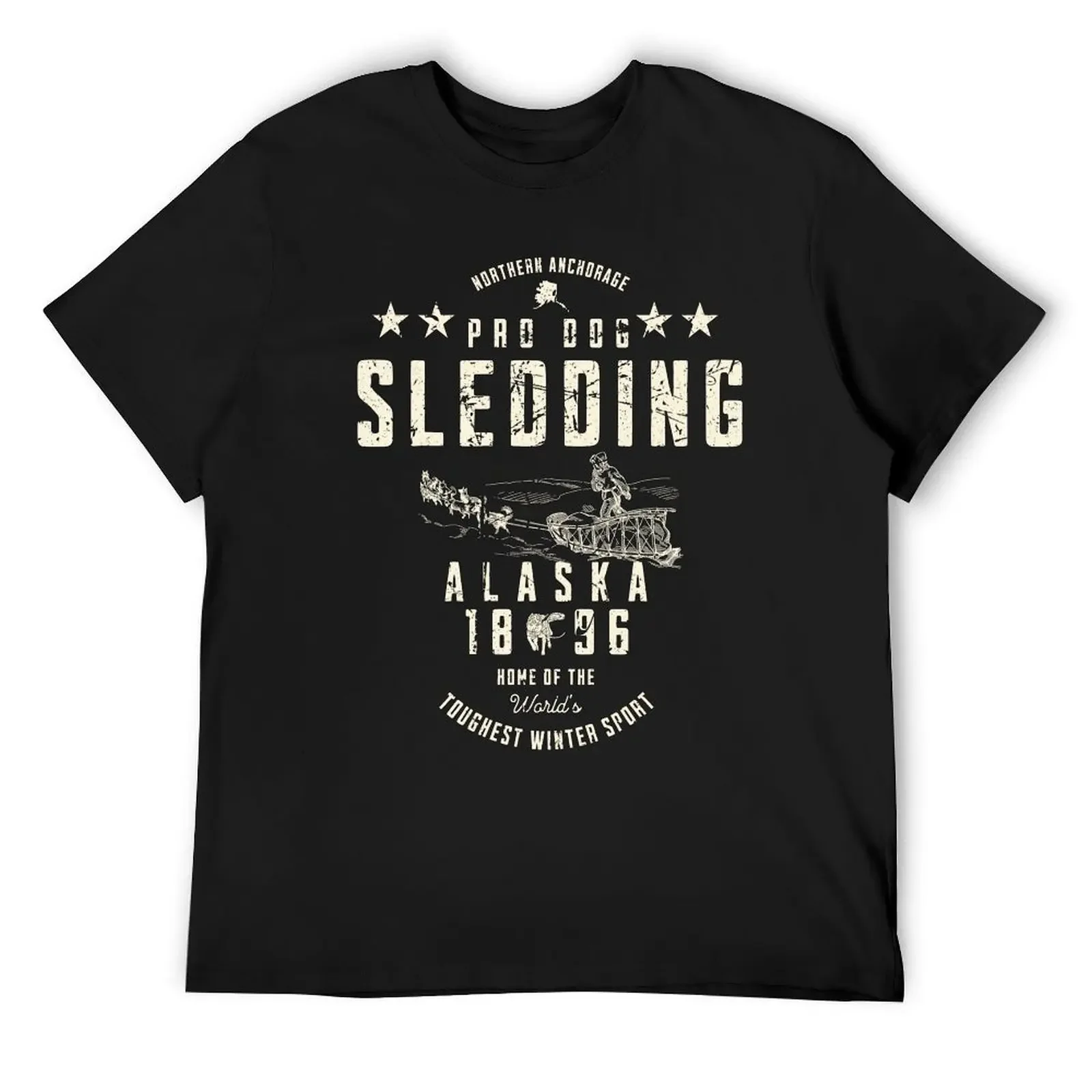 Northern Anchorage Pro Dog Sledding 1896 Alaska World's Toughest Winter Sport T-Shirt