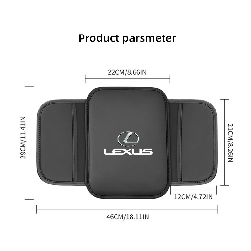 Car Armrest Box Pad Center Console Arm Rest Storage Pocket For Lexus ES RX NX LS UX LM LX GX LC RZ IS CT GS RC HS SC LBX IS250