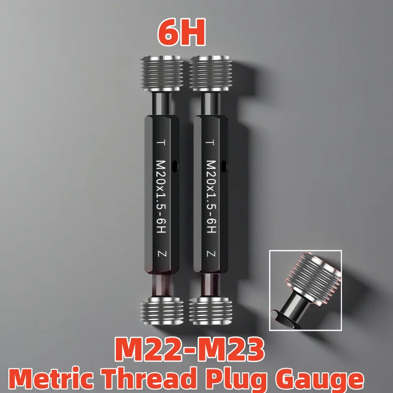 1PCS 6H metric thread plug gauge M22 M23X1.5X1.25x2X0.75X0.5 thread gauge