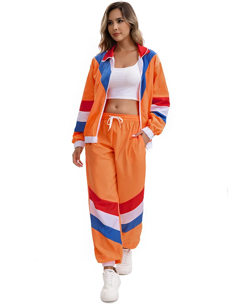 

loween Disco Stage Performance Casual Sportswear Set for Men loween Costume Polyester Ethnic Stage Costume Ladies