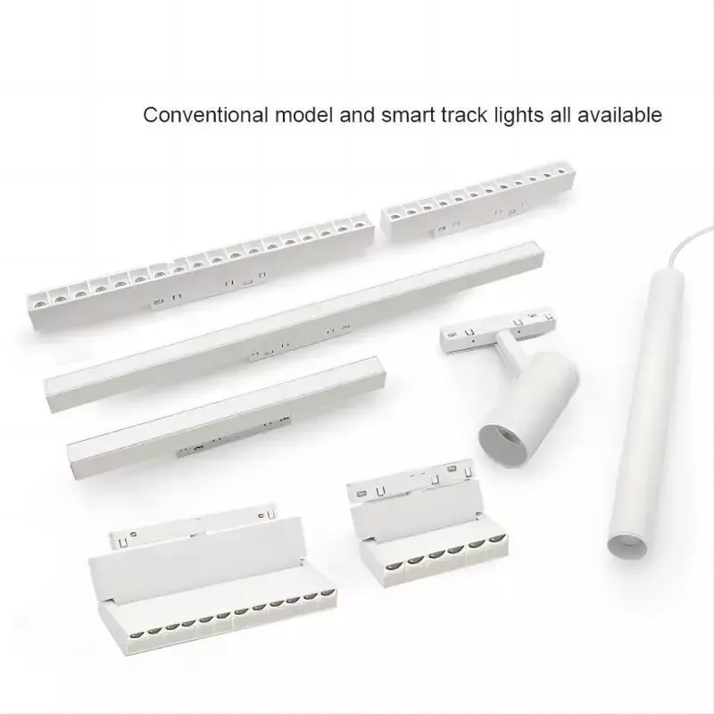 

Modern LED Magnetic Track Light System Livingroom White DC48V Recessed Downlight Spotlights Without main Light Lighting Series