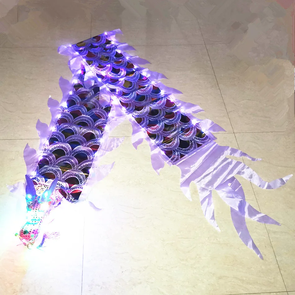 Children's Funny LED Dragon Dance Light, Ano Novo Lunar, Acessórios de Fitness para Crianças, 2 3 4 5 Metros