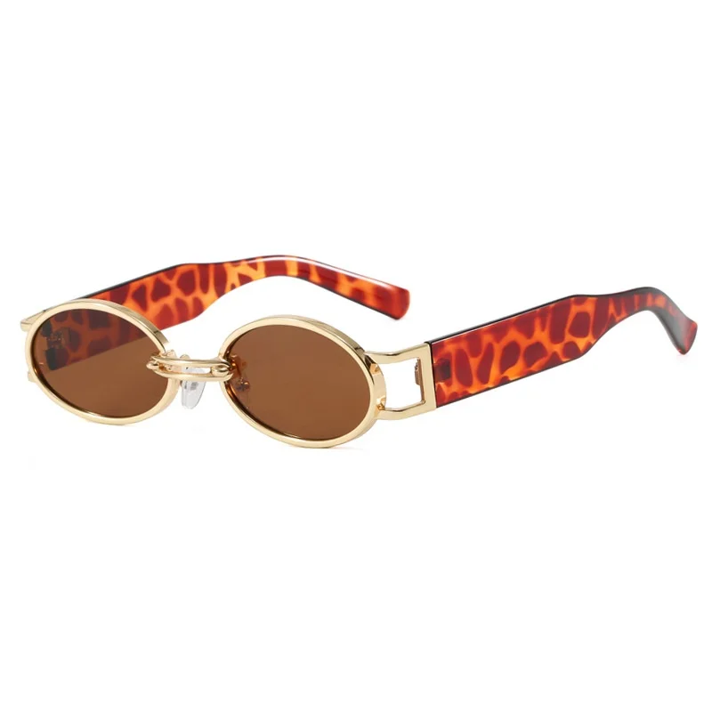 

Ins New Retro Oval Classic Punk Women Sunglasses UV400 Luxury Brand Hollow Frame Design Men Street Shoot Vacation Gafas de sol