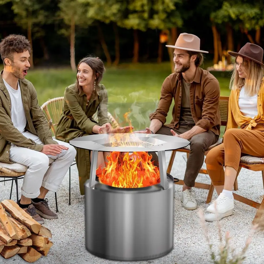 عاكس حرارة من الفولاذ المقاوم للصدأ لـ 19.5 حفر ناري - يوسع الدفء وتغطية الحرارة #6