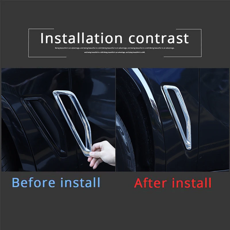 Side Vent Cover Trim For BMW X5 G05 2019-2022 Car Side Vent Air Flow Fender Intake Sticker Shark Gills ABS exterior Accessories