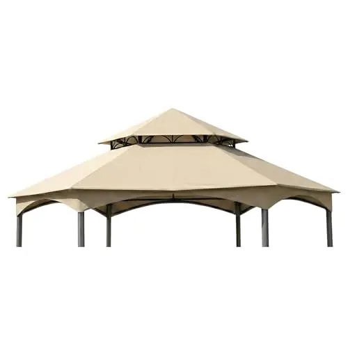 Durable 350 Replacement Canopy Top Compatible with Southbay Hexagon 12’ x 12’ Gazebo Models L-GZ793PST-A, A111005500