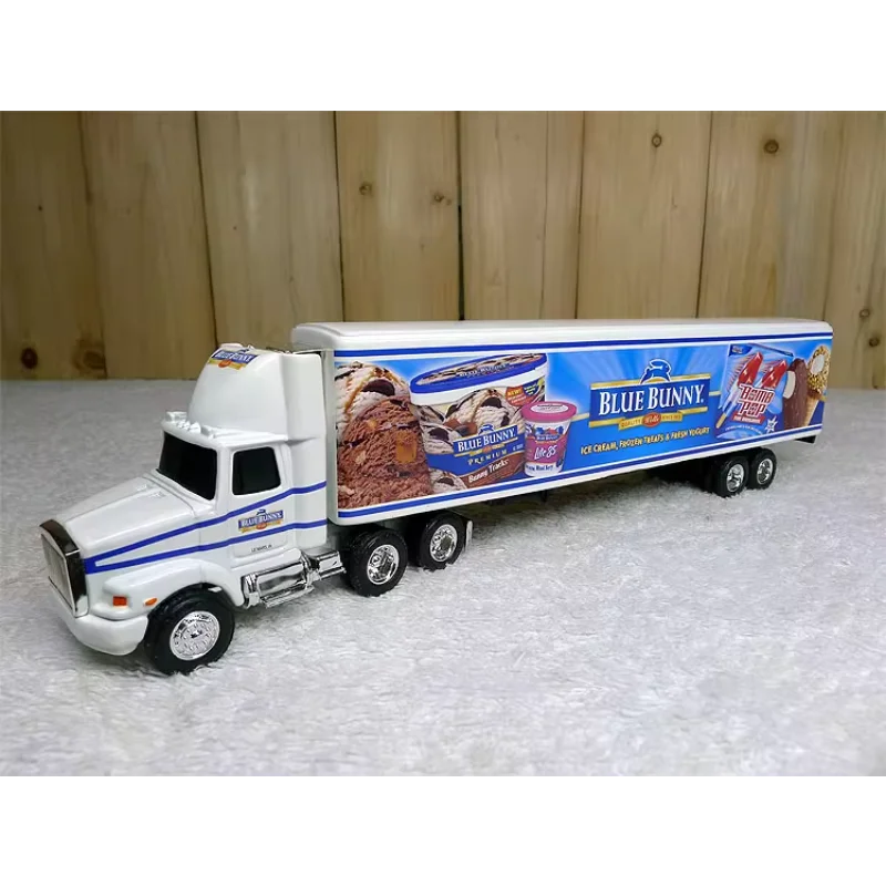 

Diecast ERTL 1:64 Scale Blue Bunny All-metal Container Truck Genuine Alloy Car Model Collectible Toy Gift Souvenir Display