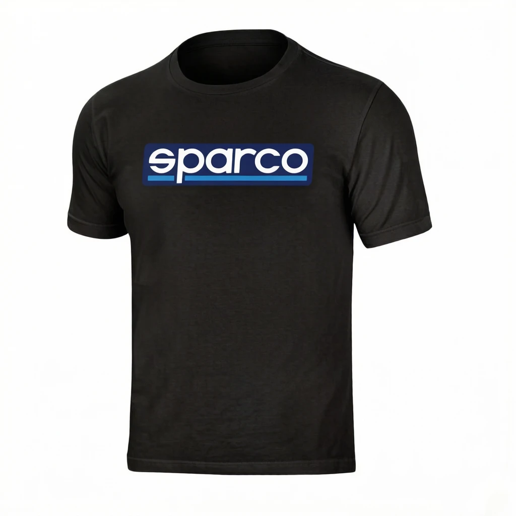 2026 T-shirt a maniche corte SPARCO con stampa Wheel Modified, Abbigliamento economico, Abbigliamento Y2K, Abbigliamento da uomo, Abbigliamento Drip