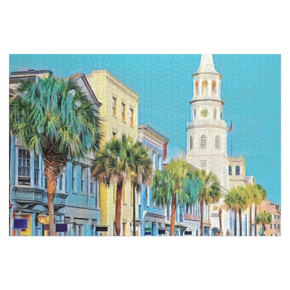 

Charleston South Carolina Jigsaw Puzzle Custom With Photo Custom Name Wood Puzzle