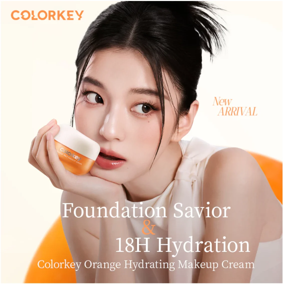 Colorkey Orange Hydraterende Make-up Crème Foundation Saviour 18H Hydratatie Niet-vettig en lichtgewicht 20g/50g