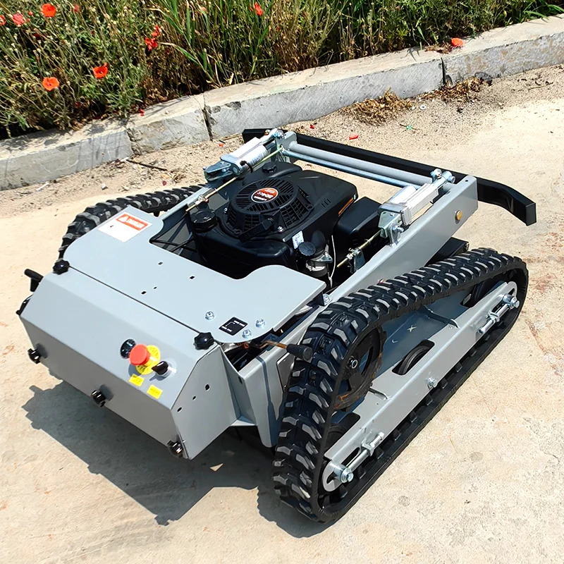 Customized Cheap Wholesale Riding Automatic zero Turn Crawler Grass Cutter Remote Control Lawn Mower for Garden