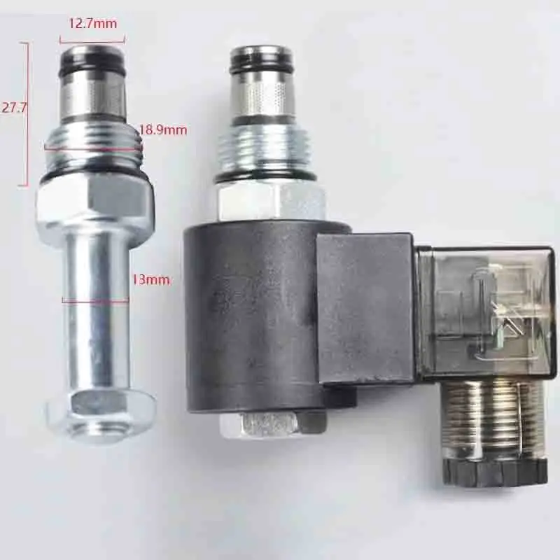 2 Position 2 Way Normally Closed Hydraulic Threaded Cartridge Solenoid Valve DHF08-220H(LSV08-2NCPM DC12V AC220V DC24V