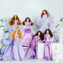 32cm Supermodel Doll Clothes Suit European Fashion Purple Banquet Gauze Skirt Exquisite Accessories Set DIY Toy Collector Gifts