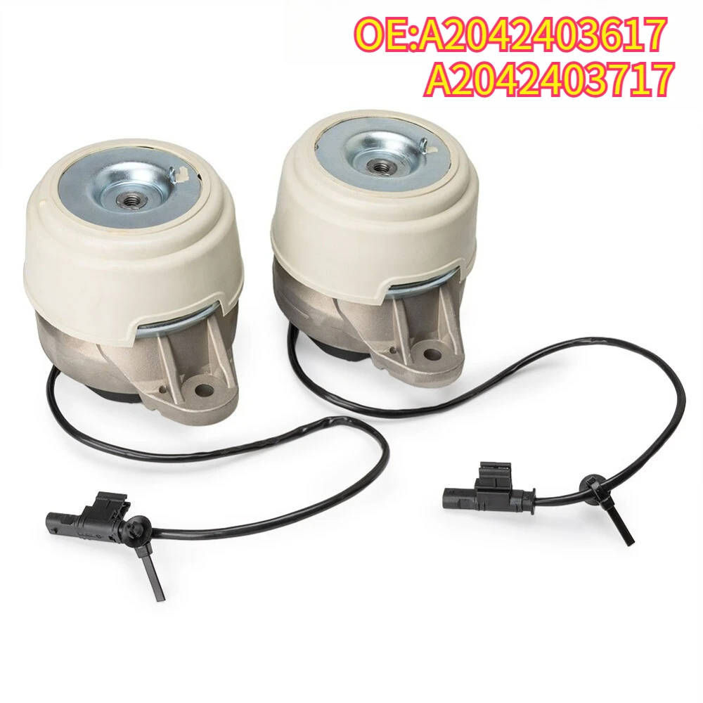 

High quality New For 2Pcs A2042403617 A2042403717 Front Engine Motor Mount Kits Mercedes-Benz W221/204 X204 GLK220 S320/350