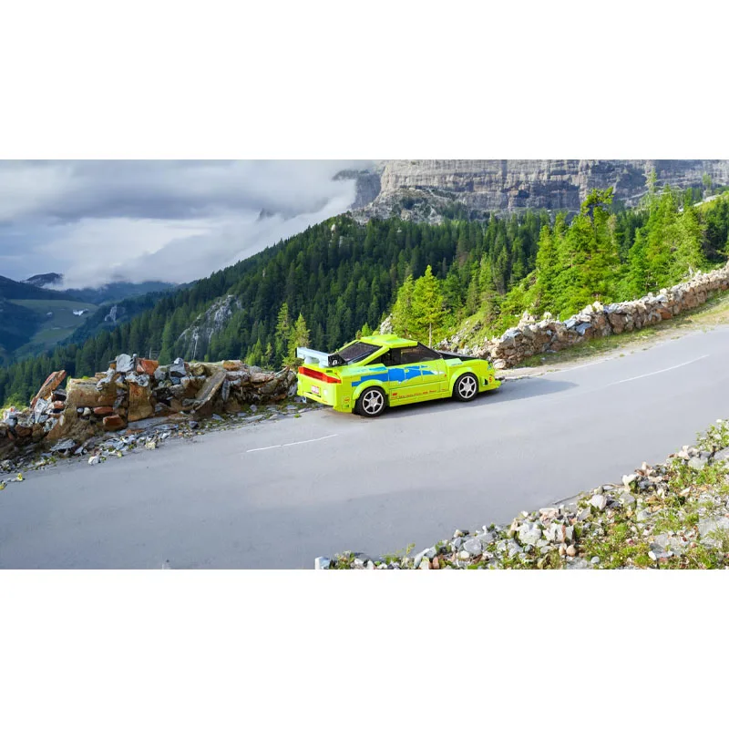 MOC-145853 نموذج مكعبات بناء السيارة الرياضية الكلاسيكية المميزة في التسعينيات، 459 قطعة. هدية إبداعية للأولاد من MOC، لعبة عيد ميلاد للأطفال. #6