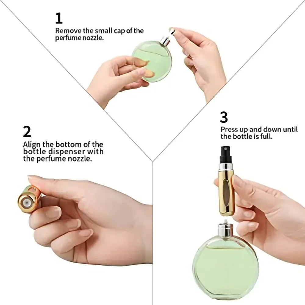 10/20PCS 5ml Portable Mini Refillable Perfume Bottle Spray Scent Pump Empty Cosmetic Container Atomizer Bottle for Travel