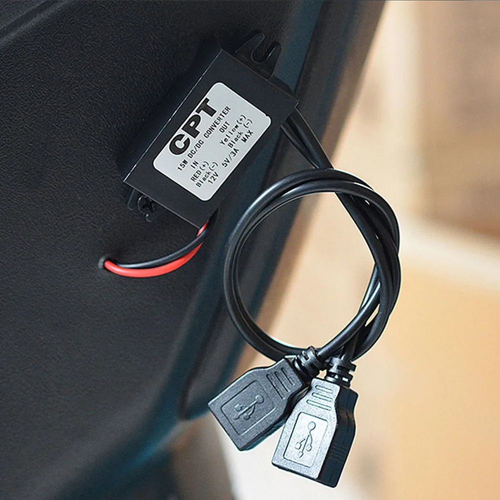 3A 12V to 5V DC-DC Buck Converter Step Down Module Dual USB DC-DC Converter Module Universal Low Power Consumption