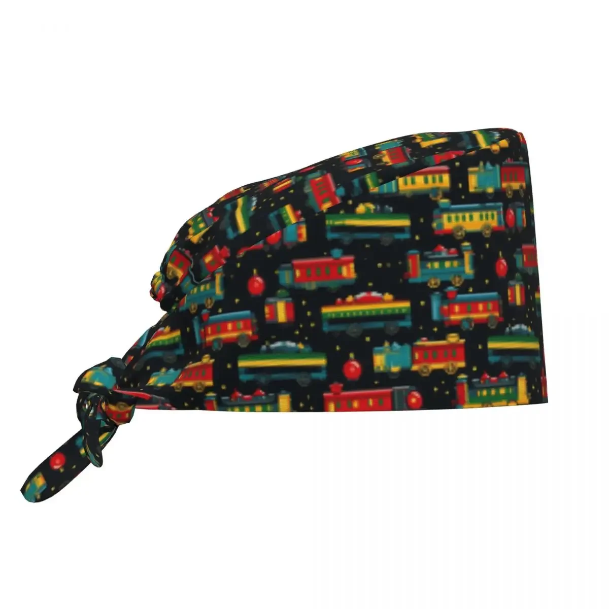 Cartoon Train Models Display Design Scrub Hat Doctor Working Surgical Cap Men Women Adjustable Nursing Caps for Dentist