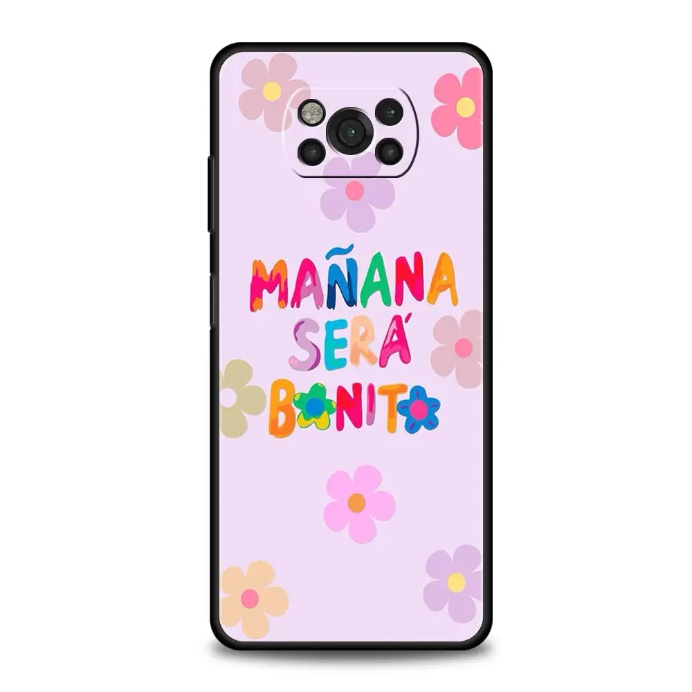 Phone Case For Xiaomi Poco X6 X5 X4 Pro 5G X3 NFC F5 F4 M5 M4 M3 F3 GT C51 C50 C55 Silicone Black Cover Letter Print Kangaroo