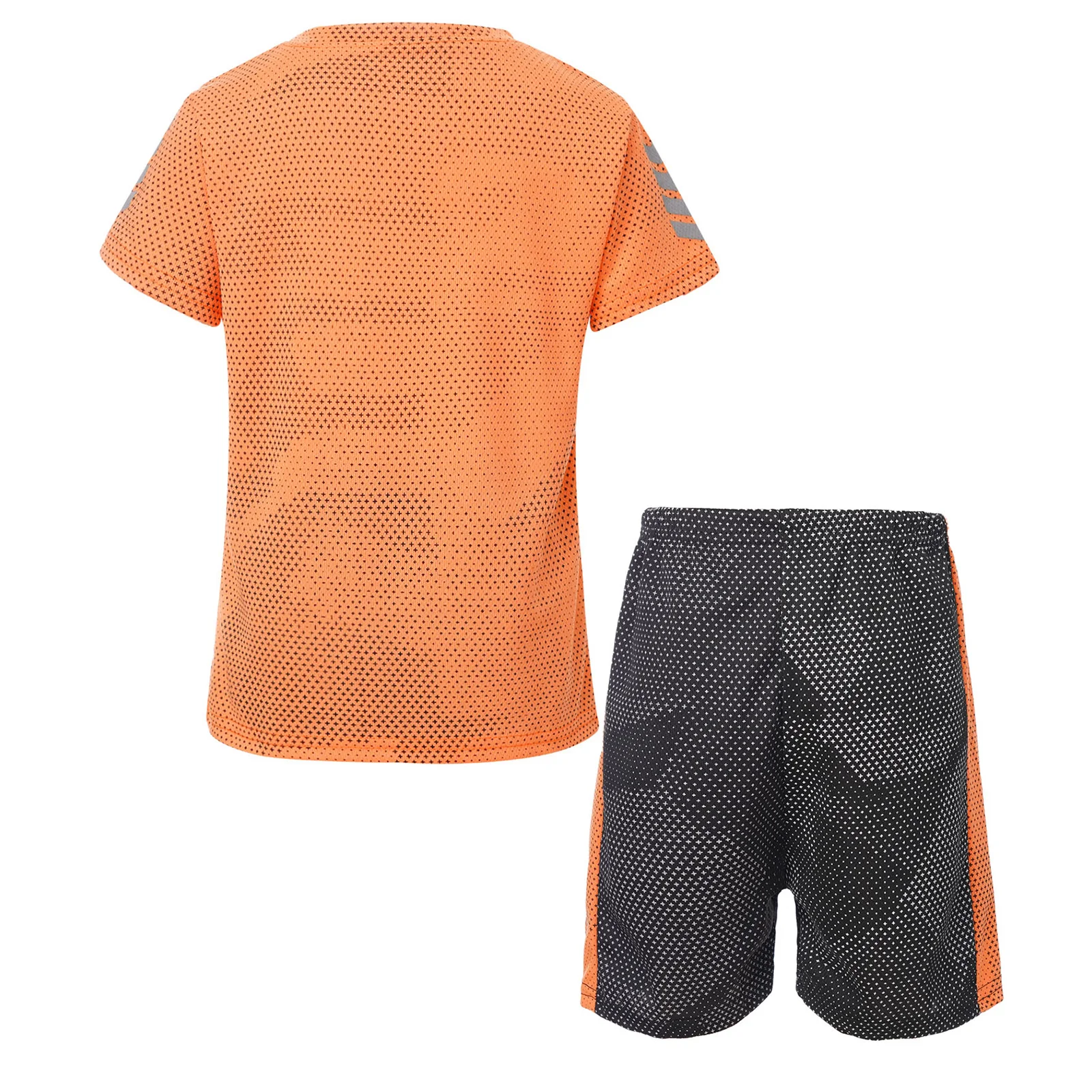 Breathable Quickly Dry Sportswear Sports Sets T-shirt Shorts Set Basketball Football Running Training Game Costume for Kids Boys