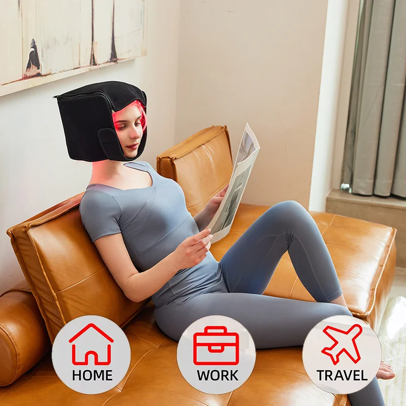 

LED infrared therapy cap for parents, hair care, red light therapy cap for head pain relief, 650 * 880 pulses