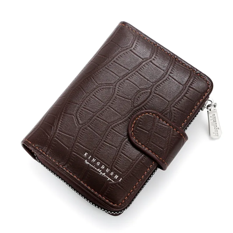 

Мужской кошелек большой емкости с несколькими слотами для карт, модный кошелек на молнии с каменным узором, Billetrera Hombre Carteras