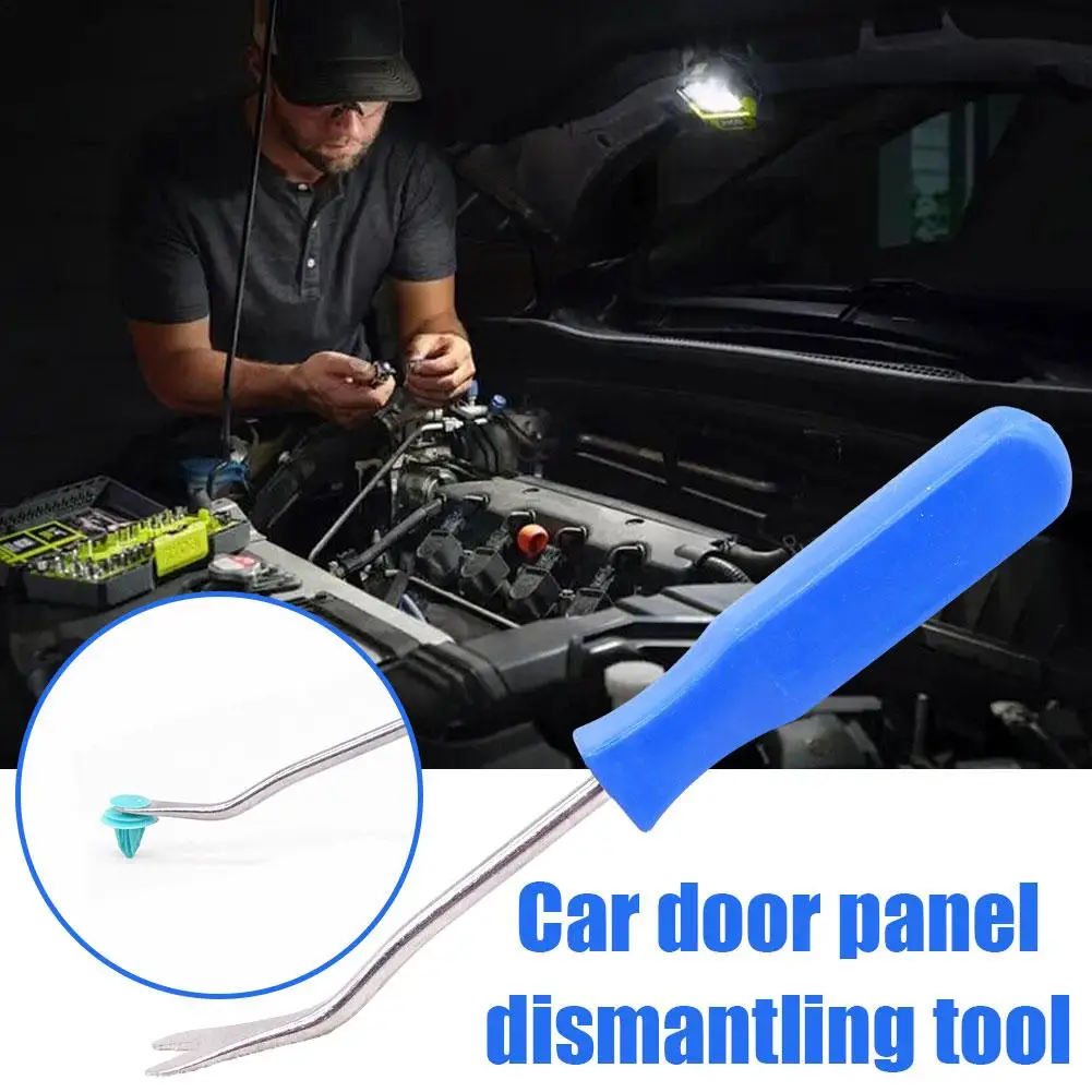 1pcs Car Removal Tool Blue Car Door Trim Panel Fastener Removal Tool Open Nail Clip Remove Pry Plier Puller Quickly W5o6