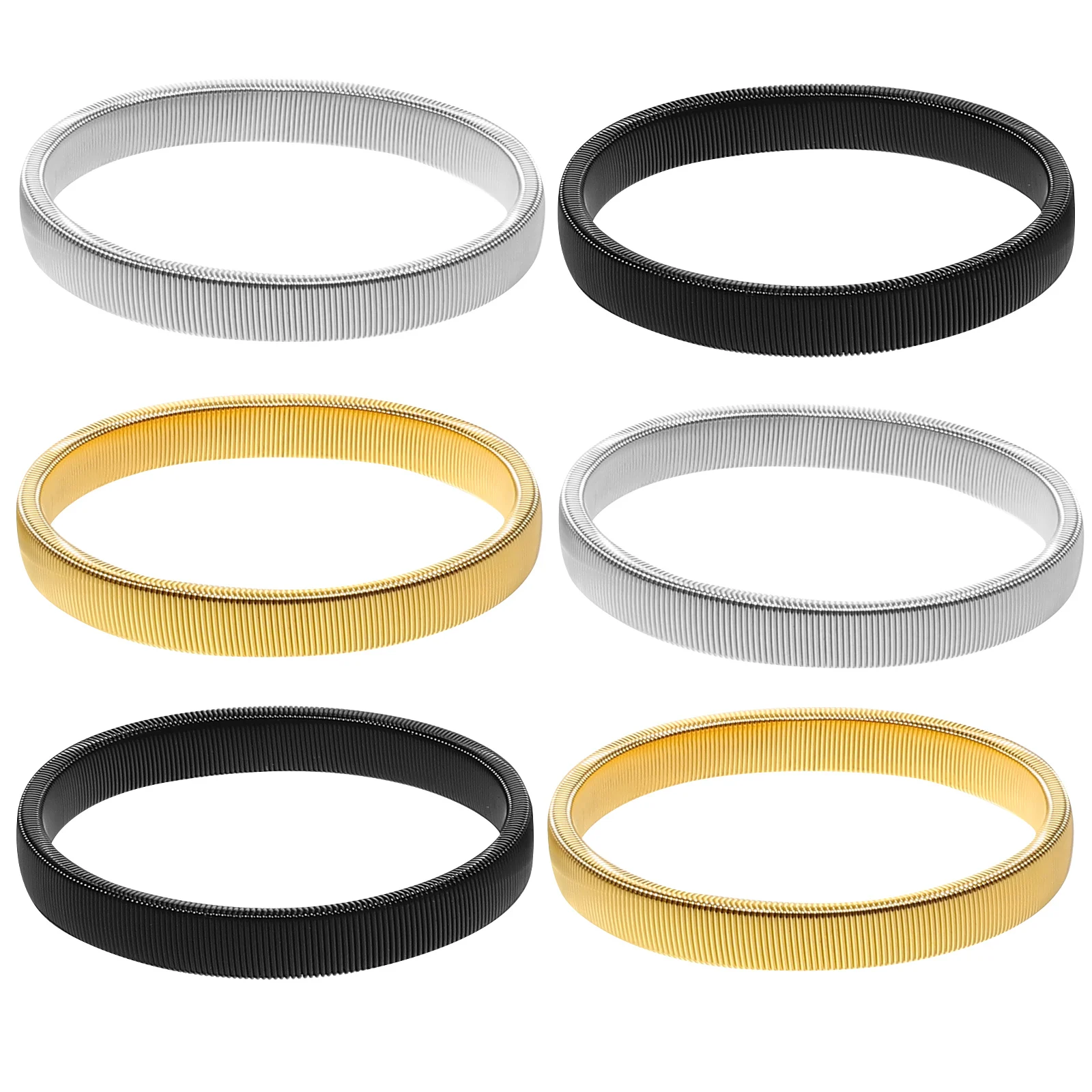 

6 pcs Elastic Shirt Sleeve Holders Arm Cuffs Anti-slip Garters Wristbands Straps Stylish Design Long-term Comfort