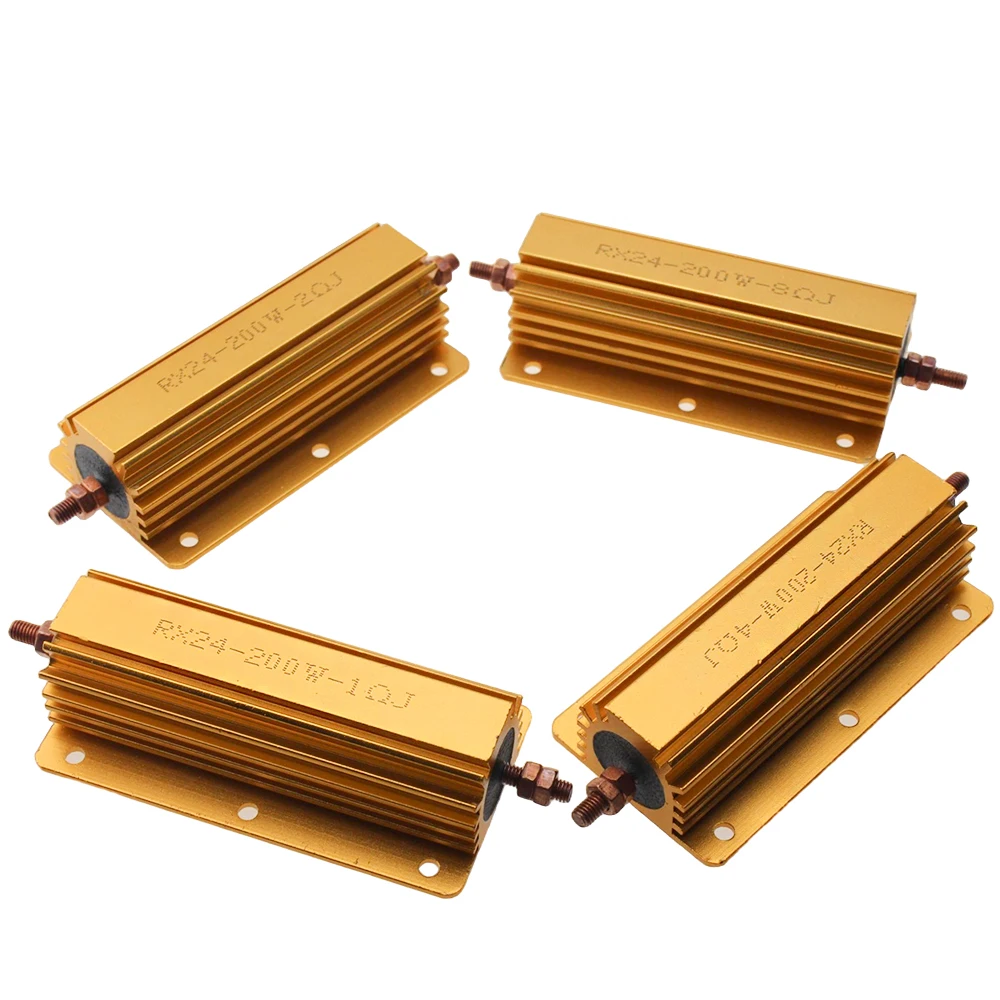 200W Aluminum Power Metal Shell Case Wirewound Resistor 1/2/4/8 Ohm Resistance RX24 1R 2R 4R 8R Ohm image 3