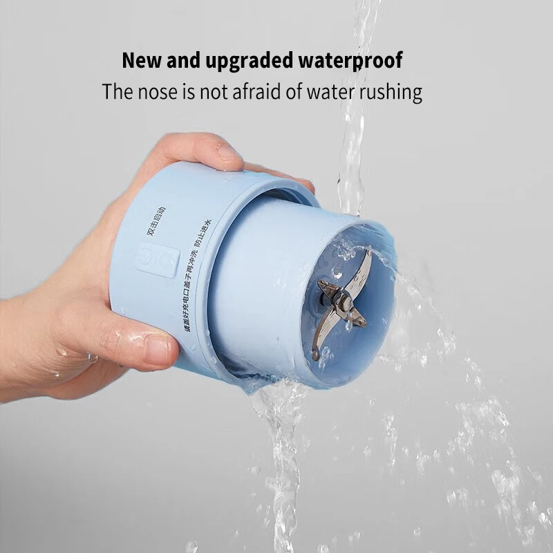 2023 Juicer elétrico portátil 1L Grande Capacidade Fruit Juice Cup Smoothie Blender Misturadores de frutas sem fio para com Sports Fitness