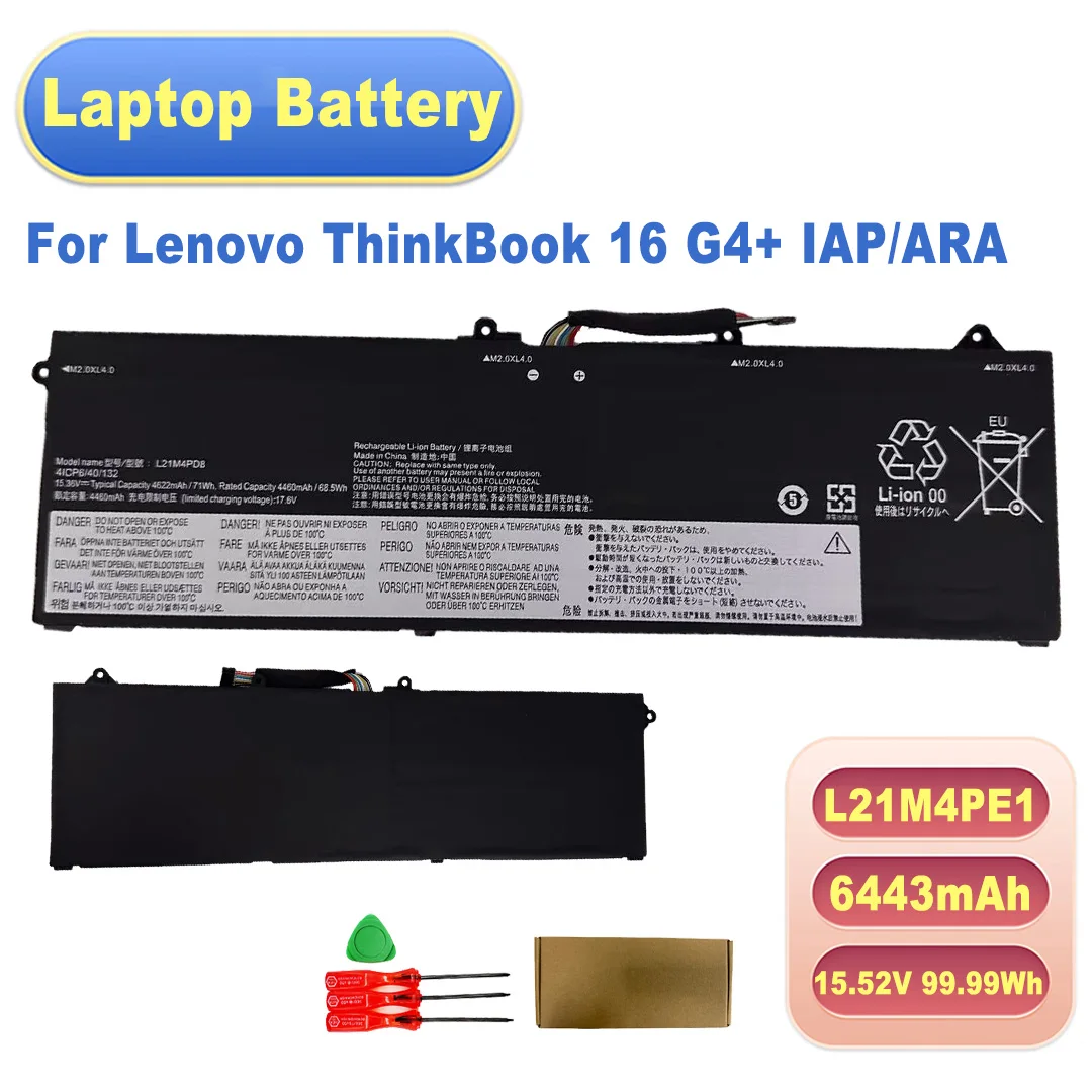 FKYGC L21M4PD8 L21C4PD8 L21L4PD8 15.36V 71Wh 4622mAh Battery for Lenovo ThinkBook 16 G4+ IAP/ARA High quality