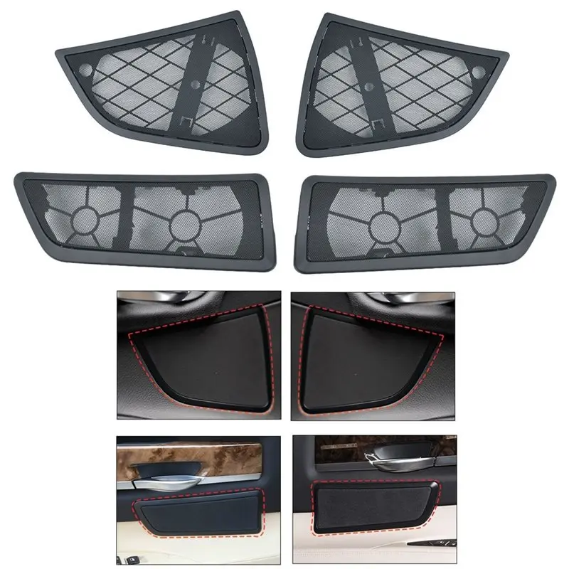 

A02Q-Door Horn Cover For BMW 7 Series F01 F02 2009-2014-Audio Speaker Grille Panel Part Numbers 51419169093 51419169094 51429169