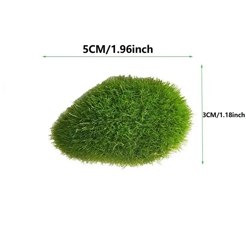 10/20Pcs Artificial Moss Rocks Simulation Green Mossy Stones for Garden Flower Pot Decor