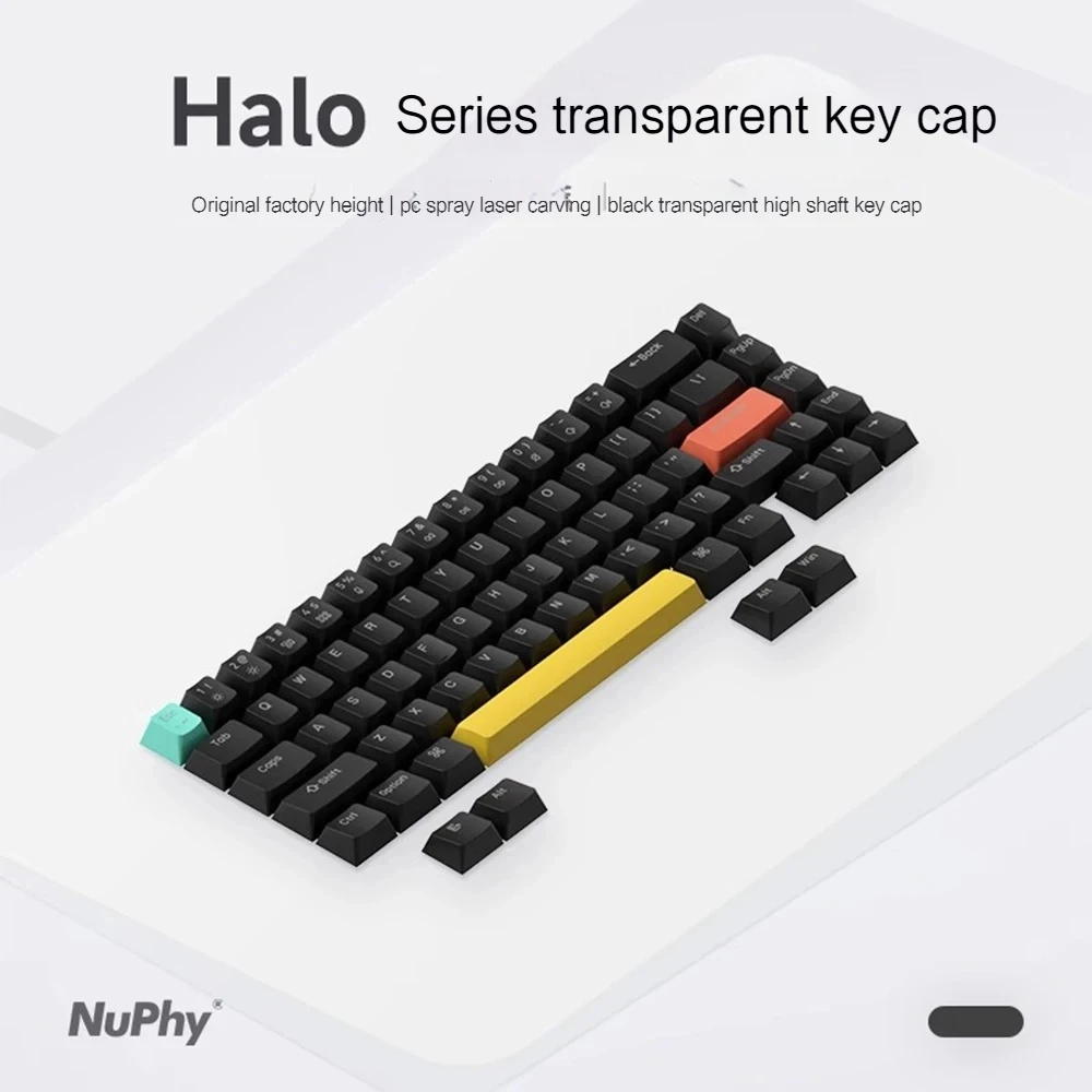 Nuphy Pc Transparent Metal Mechanical Key Cap Small Full Set Adaptable Halo 65/75/96 Air60/75/96 Key Cap