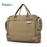 Nworld Men Crossbody Bags Male Canvas Shoulder  Boy Messenger  Man Handbags for Travel Business Briefcase Large Satchel Laptop