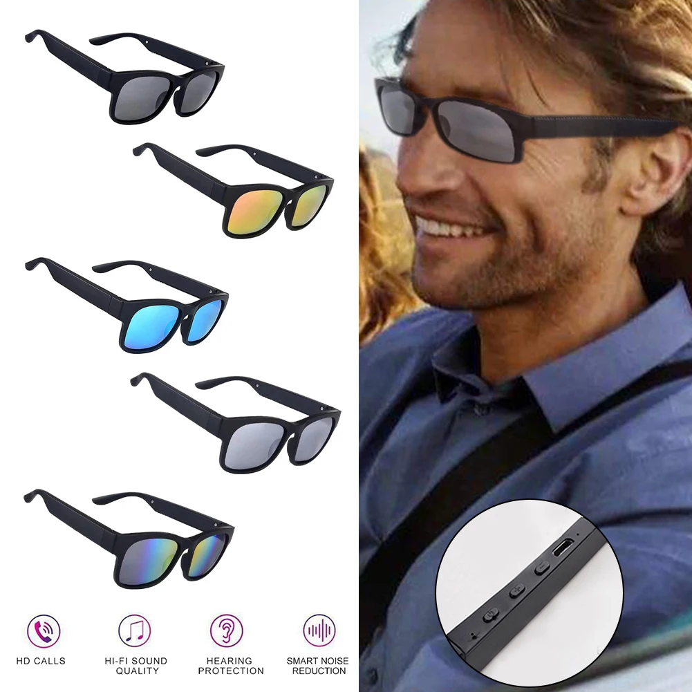 

2022 New Smart Bluetooth UV400 Sunglasses with Open Ear Headset Polarized Lenses IPX7 Waterproof Hands-Free Calling Tool