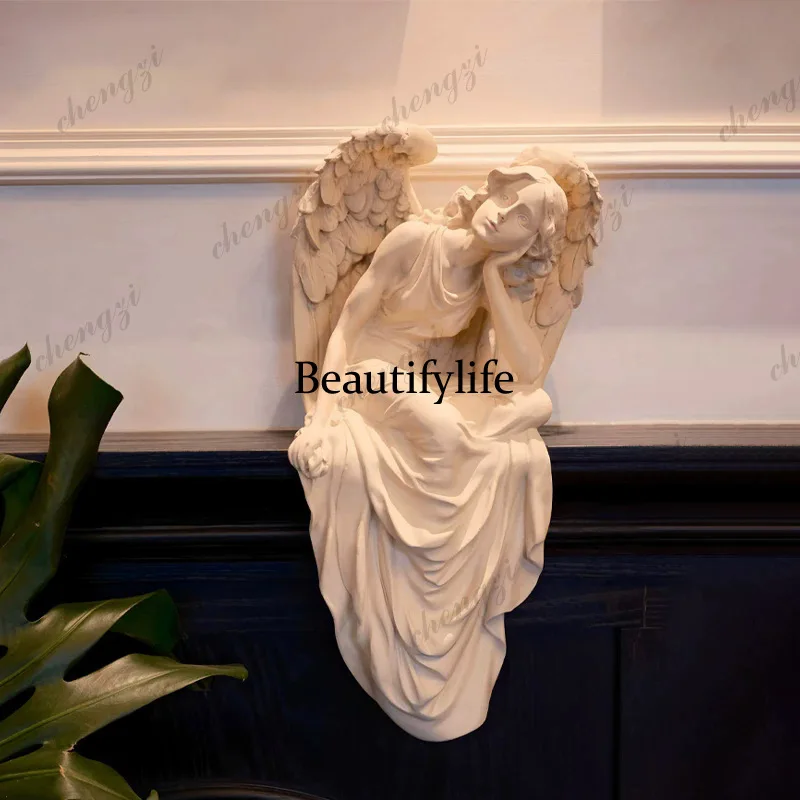 European retro sitting sculpture ornament entrance living room table top decoration high-end decoration