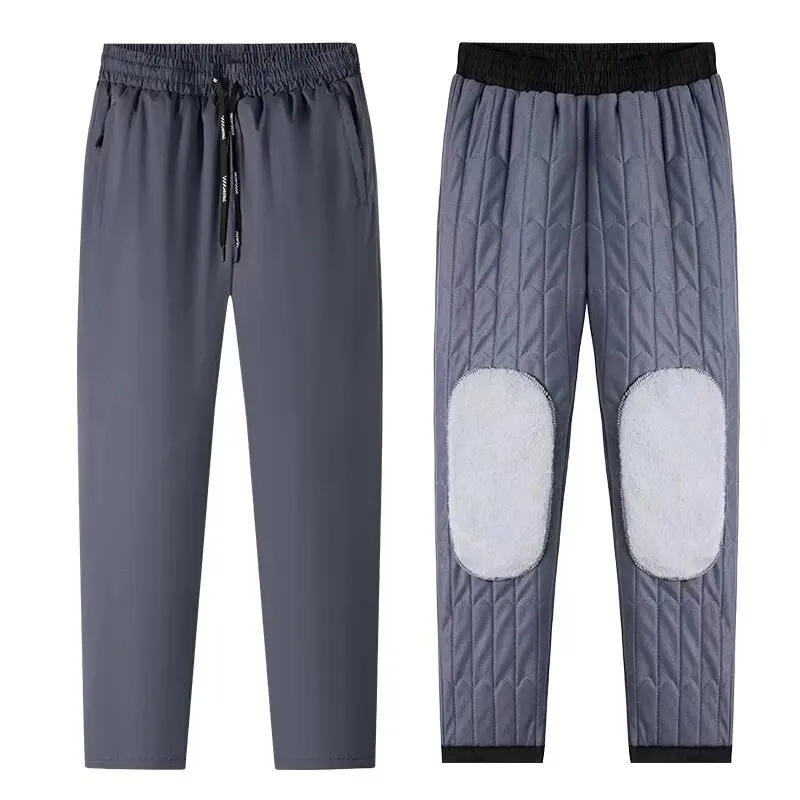 Trendy Ins Inverno Peluche Addensato Moda Casual Versatile Pantaloni da Uomo Allentati Grandi Antivento Impermeabile Caldo All'aperto Nuovo Stile