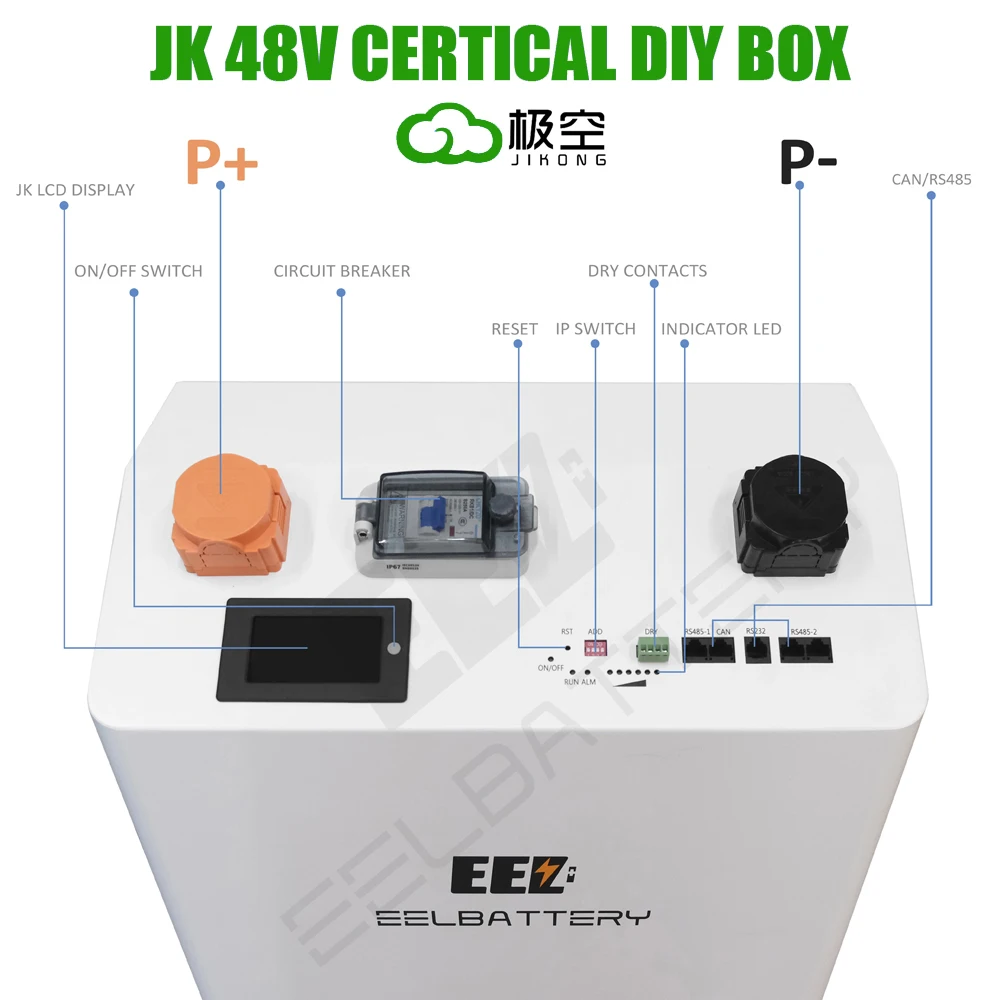 EEL Battery Box 48V Solar Power Banks LiFePO4 Server Case Standing With Wheels Suit 280Ah Energy Rack Lithium Assemble Stackable