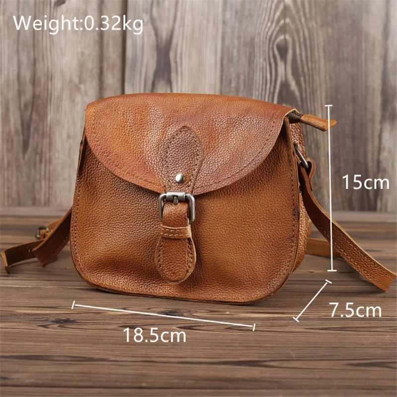 New Fashion Women Leather Shoulder Bag Real Cowhide Leather Crossbody Bags Luxury Designer Vintage Ladies Small Shoulder Bag