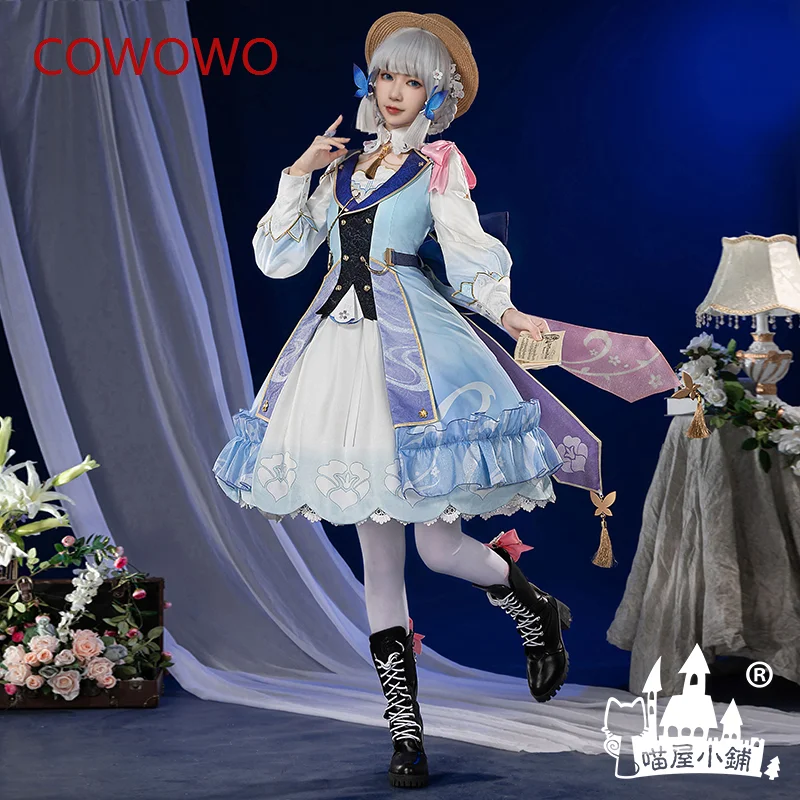 

Game Genshin Impact Kamisato Ayaka Cosplay Costume Lolita Dress Ayaka Fontaine Springbloom Missive Cosplay Halloween Uniform