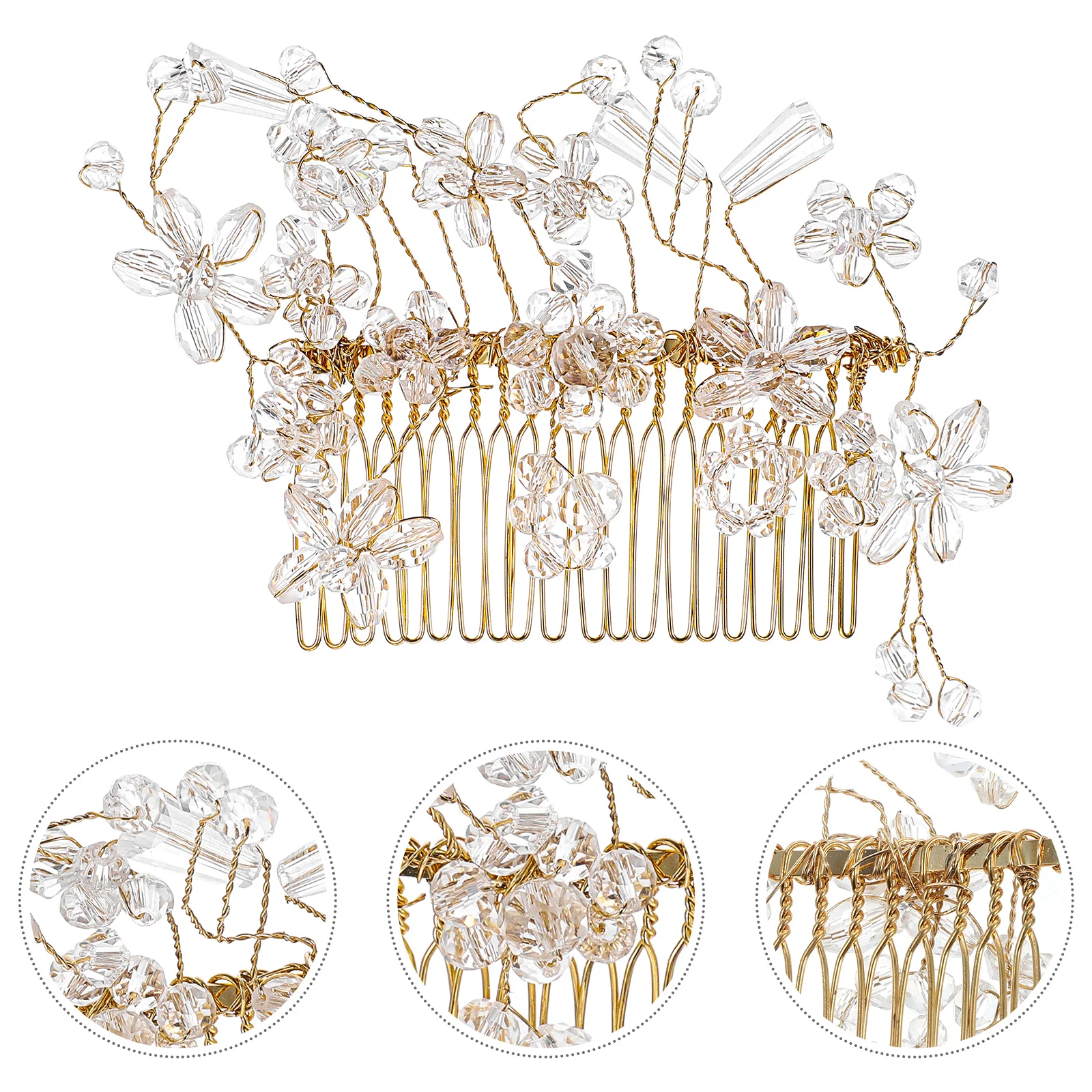 Hair Comb Accessories Bride Hairpiece Wedding Headpiece Prom Combs for Plastic Flower Girl Headpieces Bridesmaid Miss