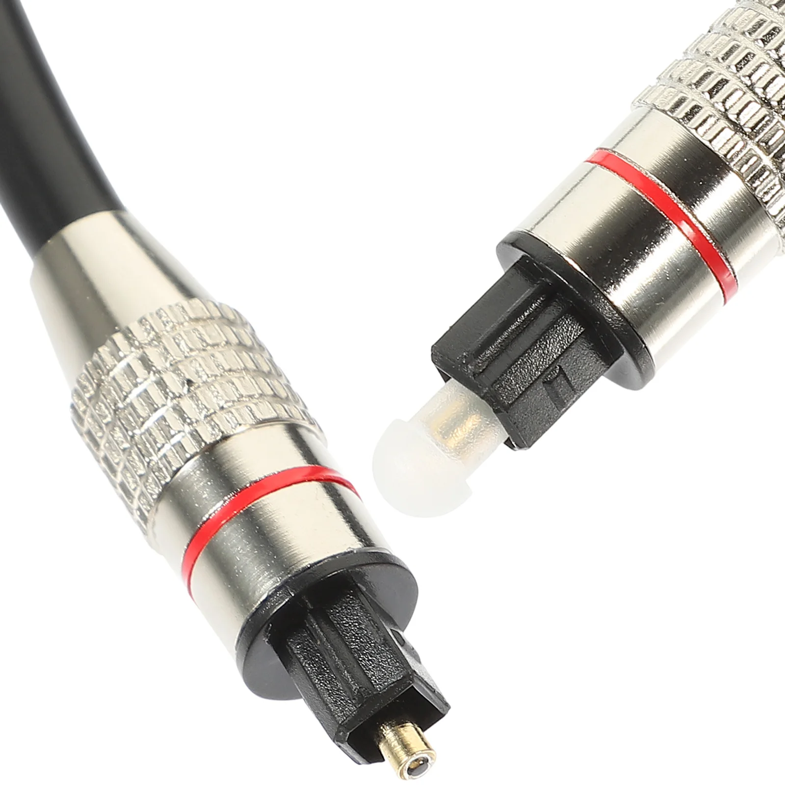

2pcs Audio Optical Cable 6.0mm Wire for Soundbar 0.2m*2 Gold Connector Durable Soft Audio